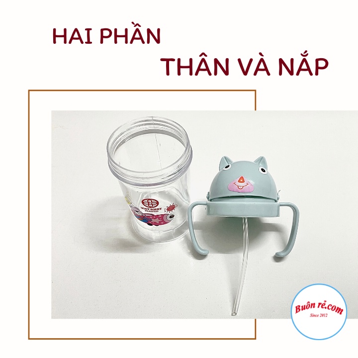 BÌNH TẬP UỐNG NƯỚC VIỆT NHẬT 0010 AN TOÀN, CHẮC CHẮN – BÌNH UỐNG NƯỚC CÓ TAY CẦM HÌNH MÈO CHO BÉ – 01633