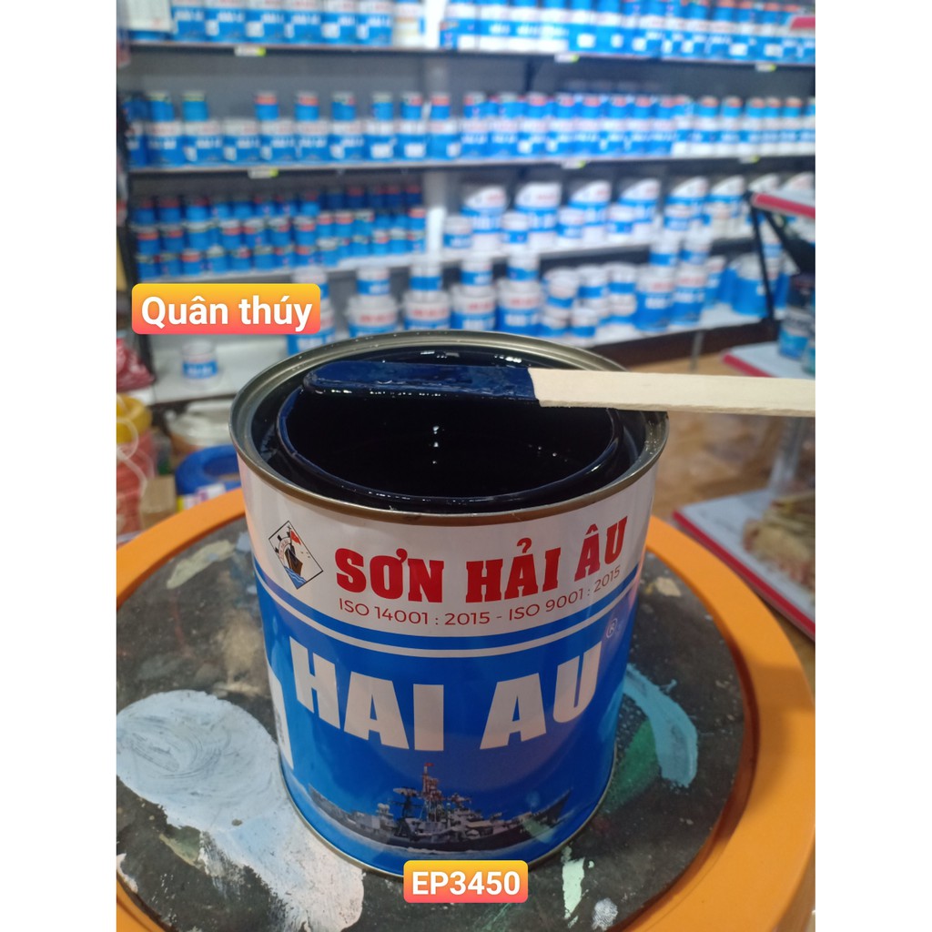 Sơn kẽm Hải Âu Epoxy Màu đen EP3450 (1L) sơn mạ kẽm 2 thành phần