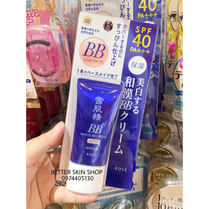 Kem nền Kose White BB Cream Moist Sekkisei 30g Nhật Bản