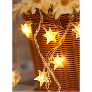 Đèn LED trang trí ngôi sao vàng ấm