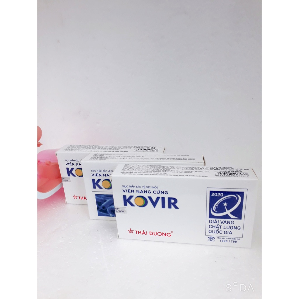 Viên uống KOVIR - Dược phẩm Sao Thái Dương, hỗ trợ tăng đề kháng, giảm ho, hắt hơi, sổ mũi, mệt mỏi, đau họng