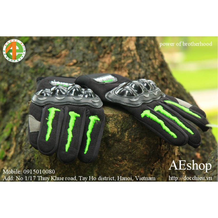 găng tay xe đạp xe máy thể thao Monster chống ngã