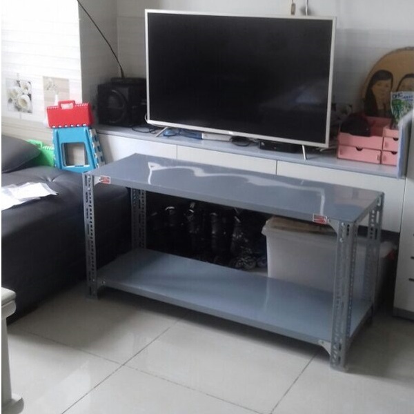 Kệ Sắt V Lỗ  2 tầng mâm - Cao 0.6m hoặc 0.75m