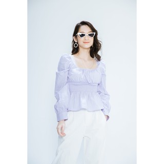 Áo cổ u nhún chun eo thời trang CCHAT