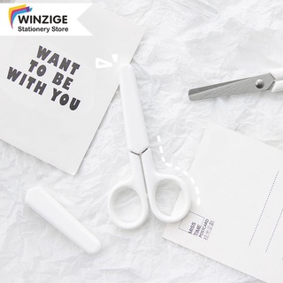Winzige White Scissors Craft Cutting Cute Scissors for Kids Mini Scissors for Sewing Scrapbook School Stationery