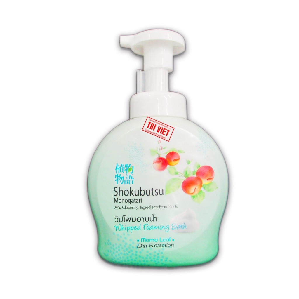 Bọt tắm Shokubutsu Momo Leaf (450ml) màu xanh