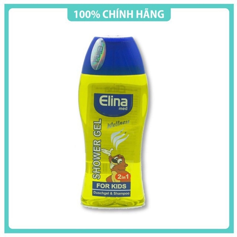 SỮA TẮM GỘI DƯỠNG DA TRỊ RÔM SẢY TRẺ EM ELINA MED SHOWER GEL WELLNESS 2 IN 1 FOR KIDS DUSCHGEL & SHAMPOO 250ML