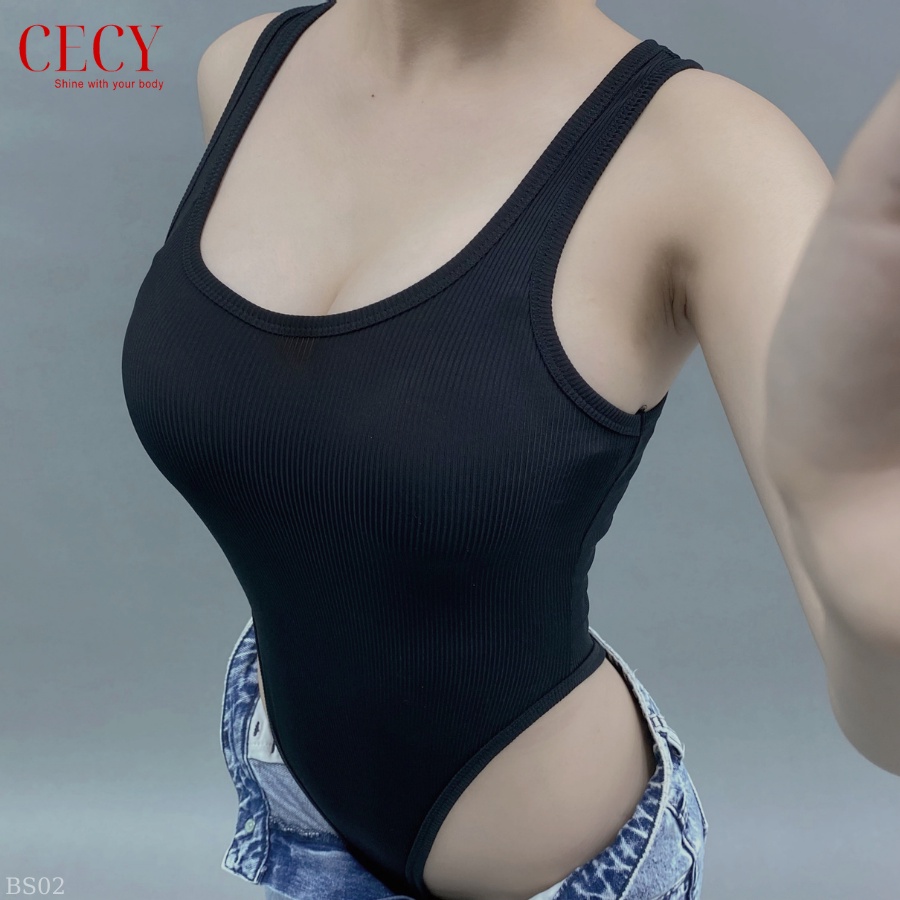 Áo ba lỗ Bodysuit nữ CECY thun Cotton, áo thun body ôm sát Quyến rũ BS02 | BigBuy360 - bigbuy360.vn