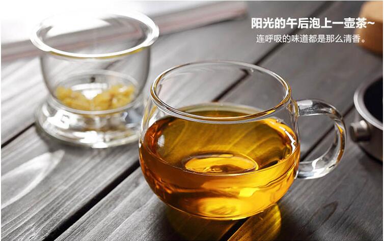 Cốc Trà Thủy Tinh Borosilicate 350ml Có Bộ Lọc