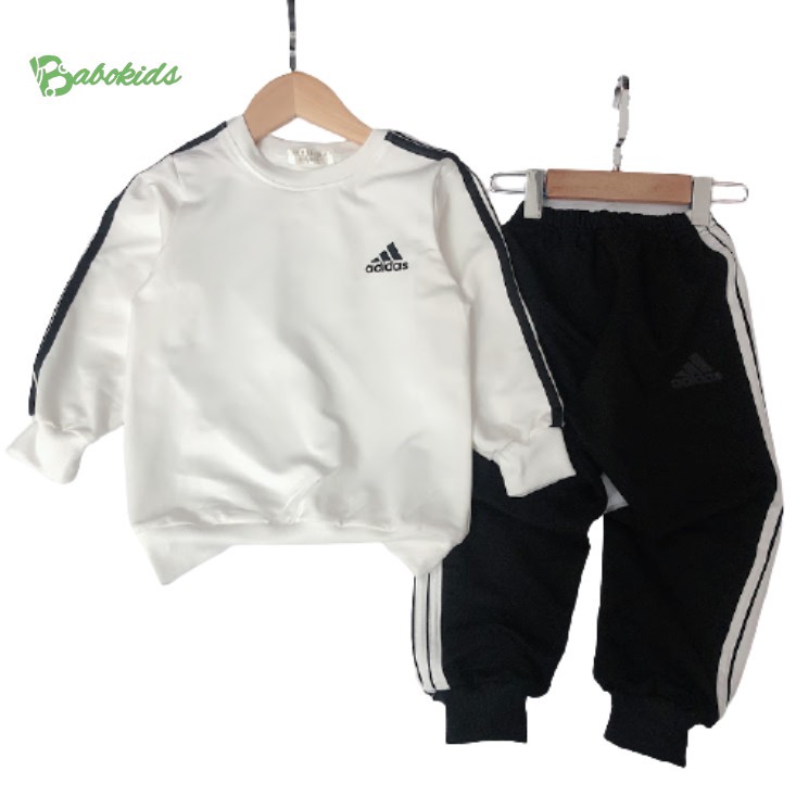 Set thể thao adidas phong cách hàn quốc cho bé trai bé gái từ 20-35kg