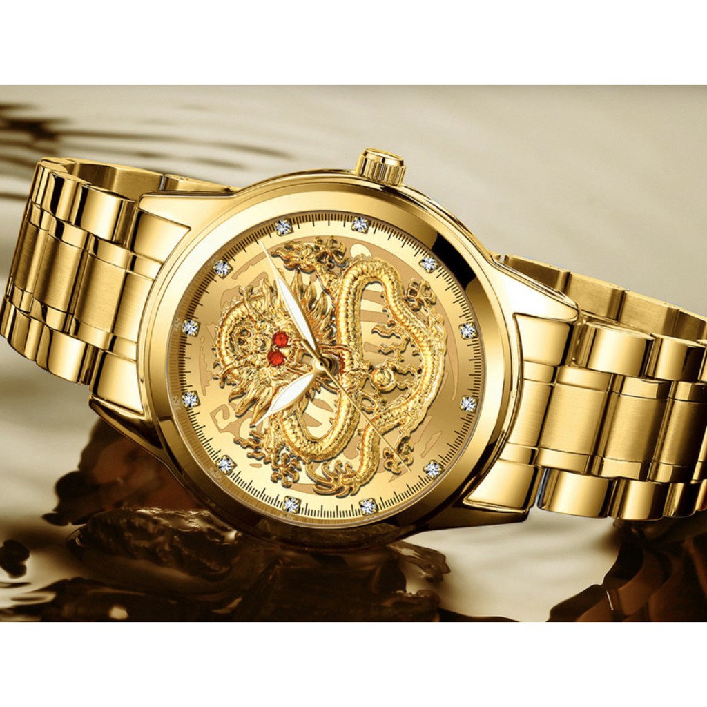 ĐỒNG HỒ NAM CHÍNH HÃNG FNGEEN S336 MẶT RỒNG 3D CỰC ĐẸP DÂY KIM LOẠI | BigBuy360 - bigbuy360.vn