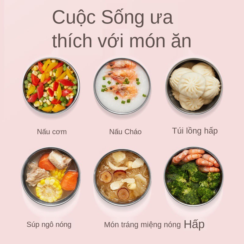 Hộp cơm điện Zhengmai cách nhiệt có thể cắm hâm nóng hấp và hầm tích hợp tự nồi nhân viên văn phòng xách tay