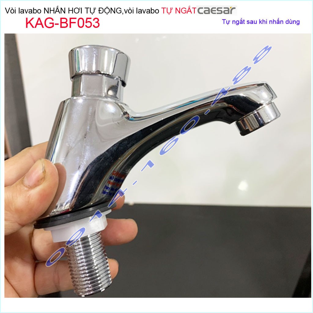 Vòi ấn tay tự đông Caesar KAG-BF053, vòi lavabo tự ngắt nước, vòi chậu bán tự động tiết kiệm nước tốt sử dụng tốt