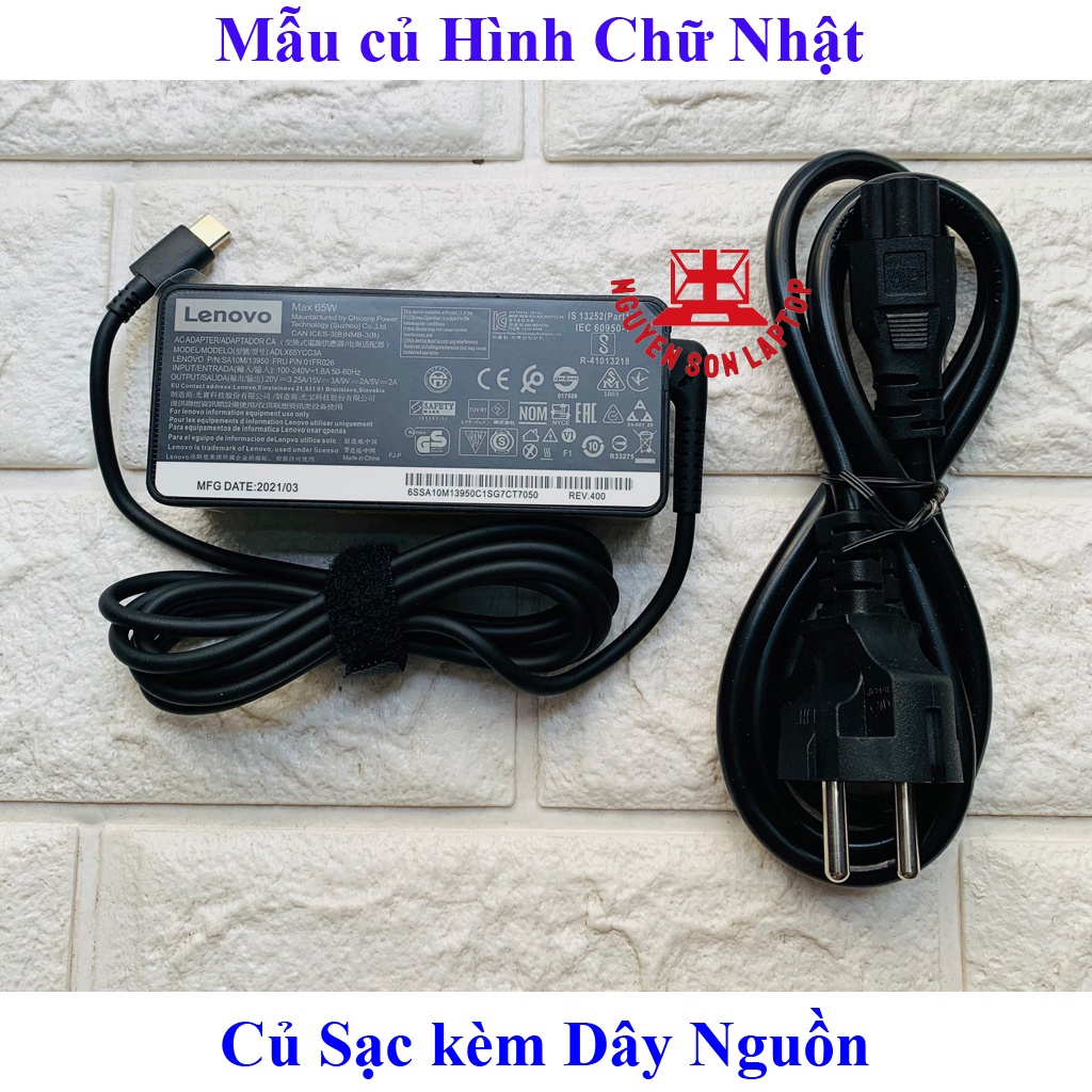 ⚡️ Sạc Laptop Lenovo 20V - 3.25A - 65W chân C type c - hàng mới
