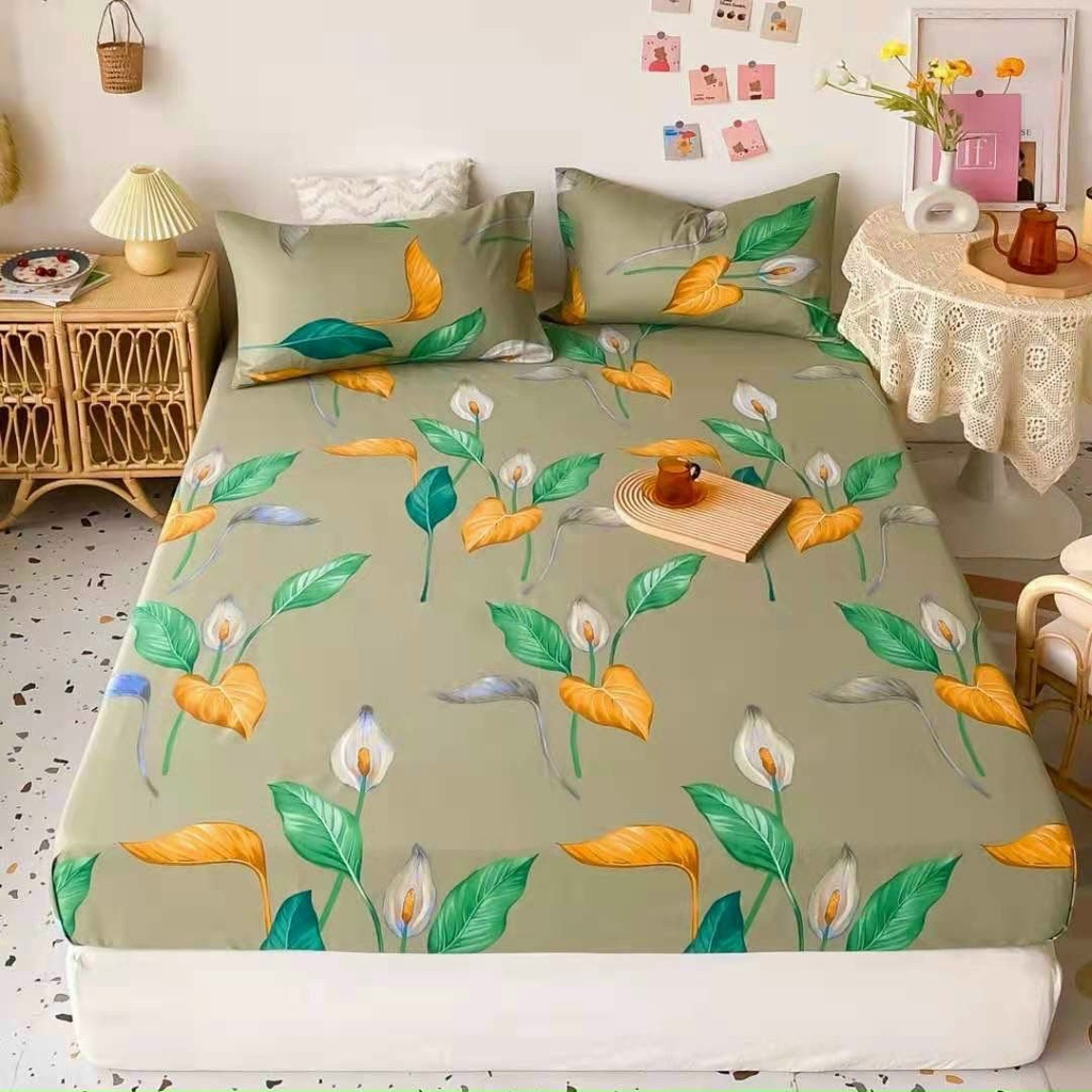 Bộ ga giường Cotton 100% LIDACO CT100 mẫu mã mới phong cách Hàn Quốc bao mọi kích thước nệm | BigBuy360 - bigbuy360.vn