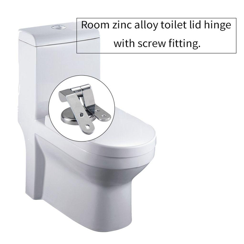 Bản Lề Nắp Bồn Cầu Bằng Hợp Kim Kẽm Kèm Ốc Vít Thay Thế Tiện Dụng