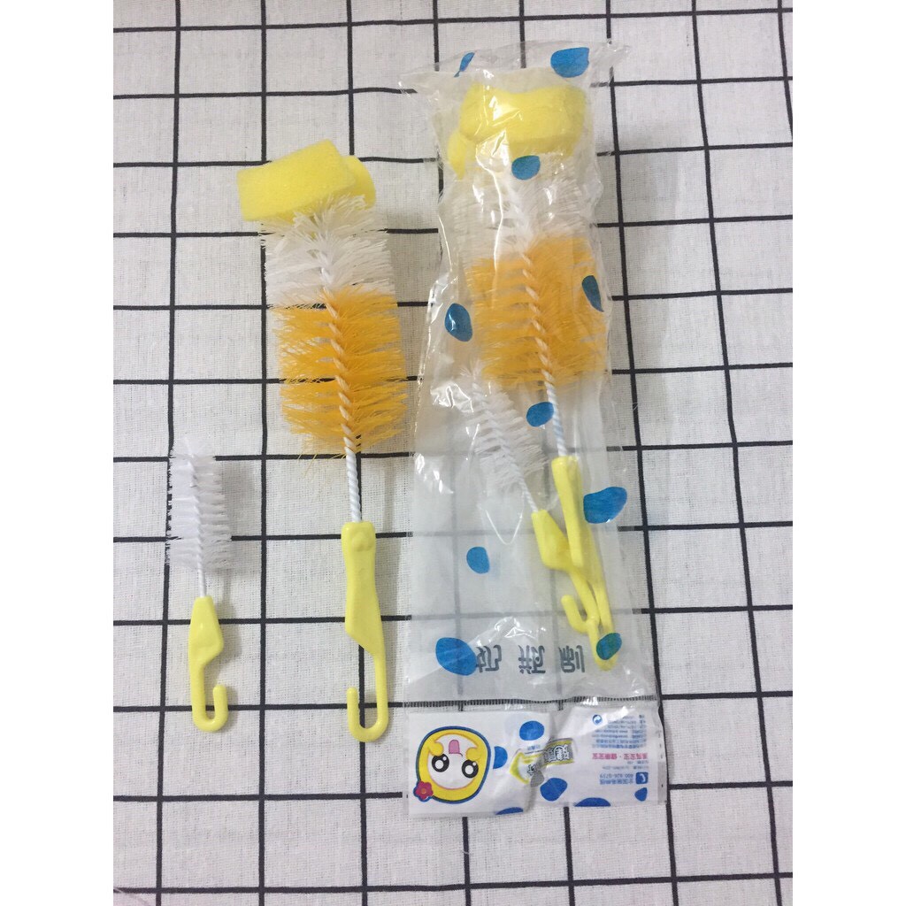 Bộ dụng cụ cọ rửa bình sữa 2 chi tiết đa chức năng chống xước cho bé COBINH01