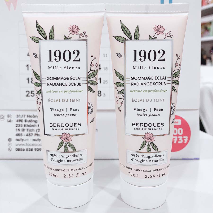 Tẩy Tế Bào Chết Làm Sáng Da Berdoues 1902 Mille Fleurs Radiance Scrub (75ml)