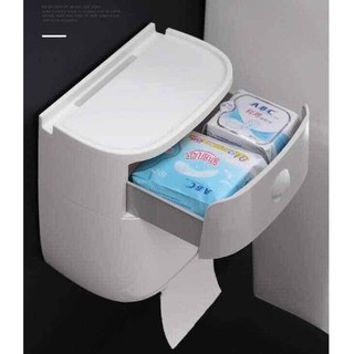 Hộp Đựng Giấy Vệ Sinh ECOCO (Có Ngăn Kéo Kèm Miếng Dán Cường Lực)