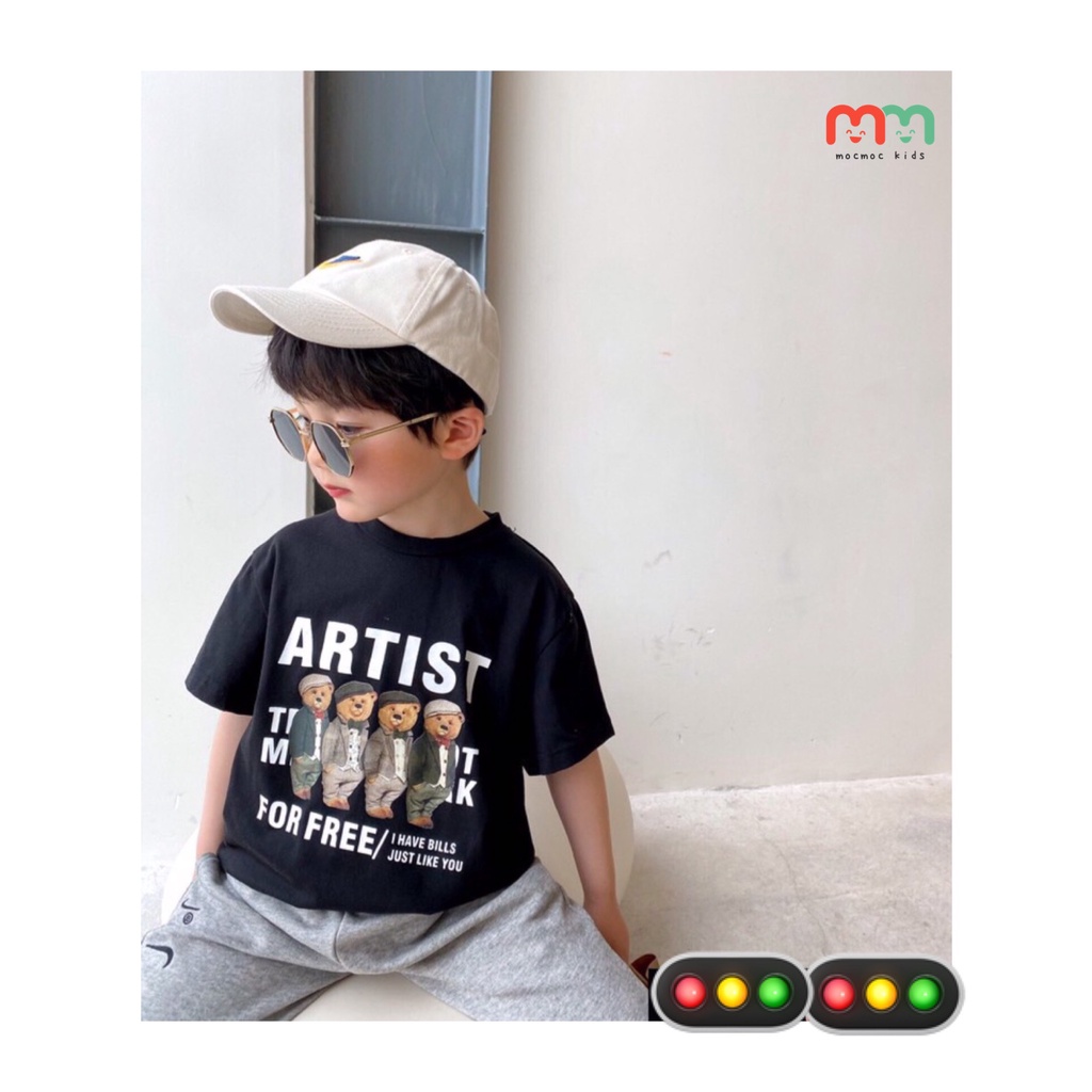 Áo thun bé trai size đại Hàn Quốc cộc tay thun cotton cao cấp mềm mịn mát thấm hút tốt cho bé 23kg đến 60kg