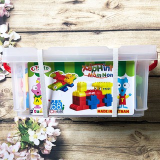 Bộ đồ chơi xếp hình mầm non Sato60 (68 chi tiết)
