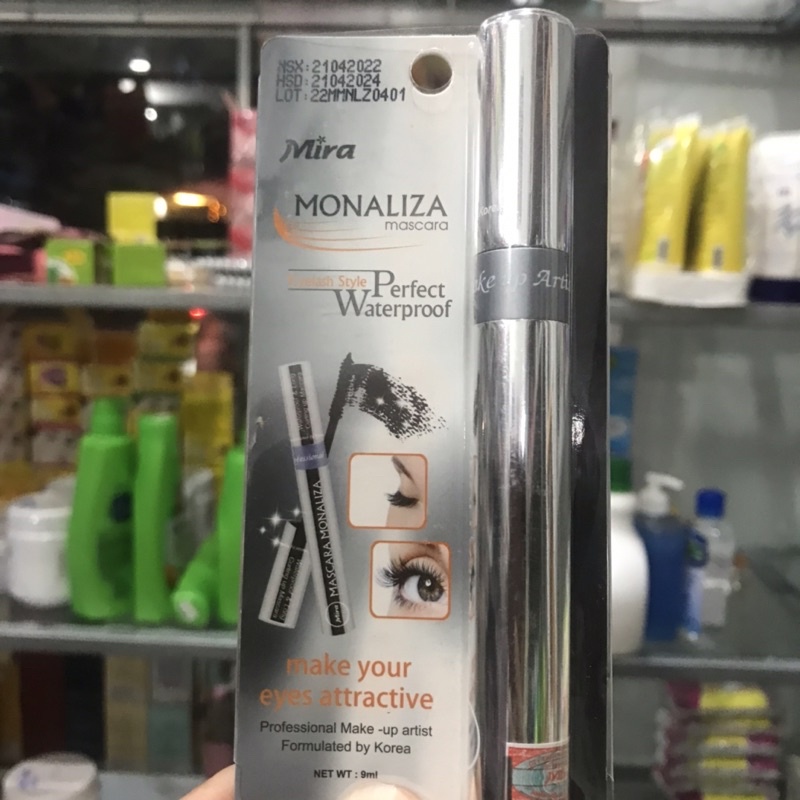 Mascara không trôi giúp cong mi 12h Mira Monaliza 9ml