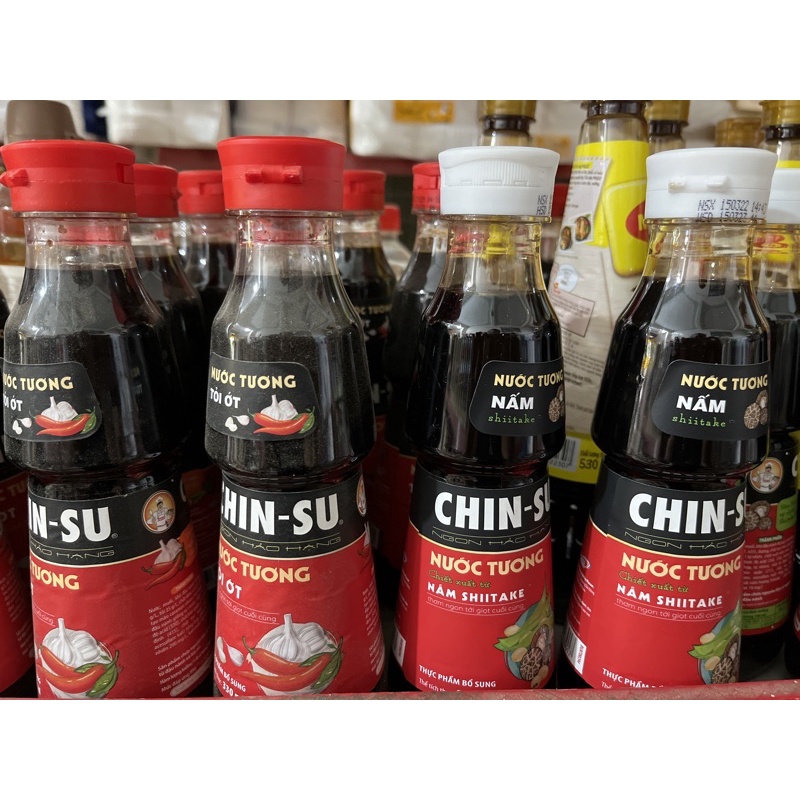 Nước Tương Chin-Su Tỏi Ớt - Chin-Su Đậu Nành Chai 250ml