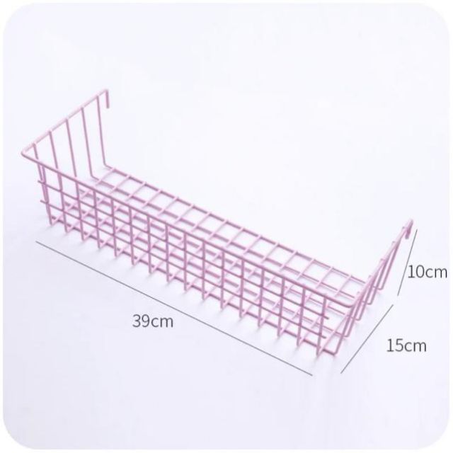 [AN MỘC] Khung lưới sắt trang trí , giỏ sắt cài tường màu hồng
