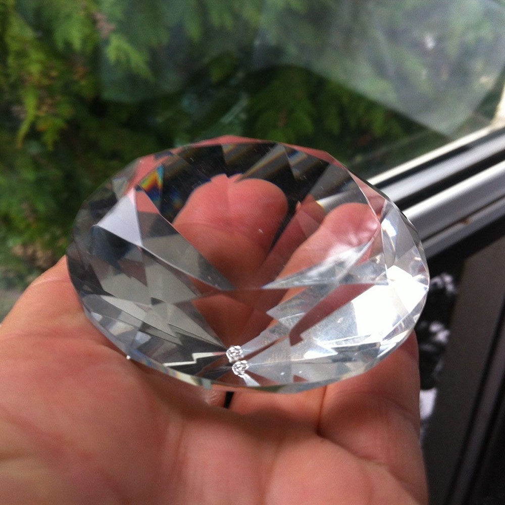 Viên kim cương giả trong suốt 40mm trang trí trong nhà chất lượng cao