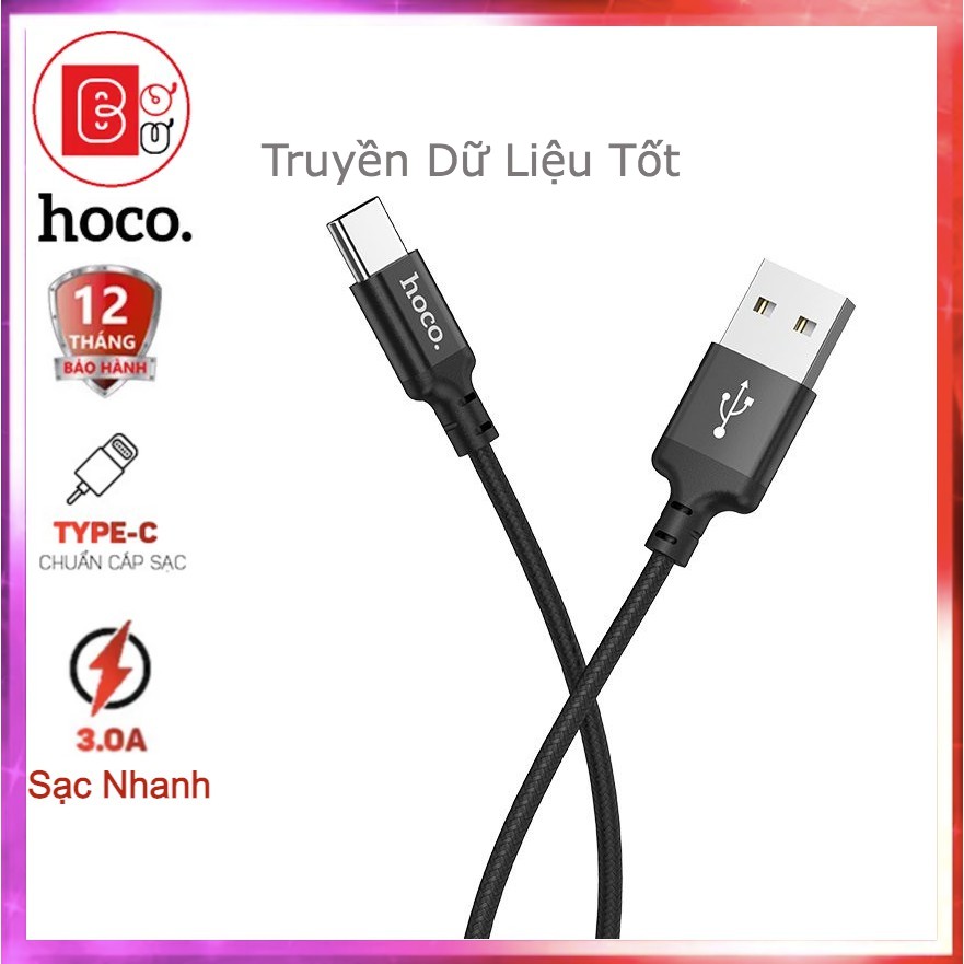 [Bh 12Th] Dây cáp sạc nhanh Hoco X14 TypeC, CHÍNH HÃNG, dành cho Samsung, Oppo, Vivo, V.v.. – Bơ Bư