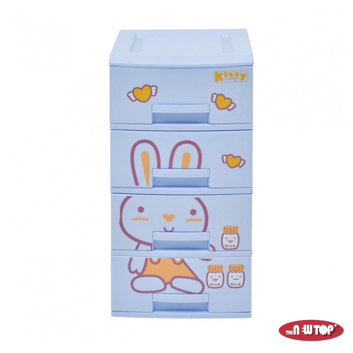 Tủ Nhựa Song Long 4 Tầng Kitty 26cm x 33cm x 50cm
