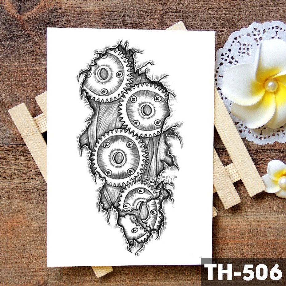 Hình Xăm Dán Tạm Thời Hình Bò Cạp Màu Đen Chống Nước Trang Trí Nghệ Thuật Cơ Thể Cho Nam