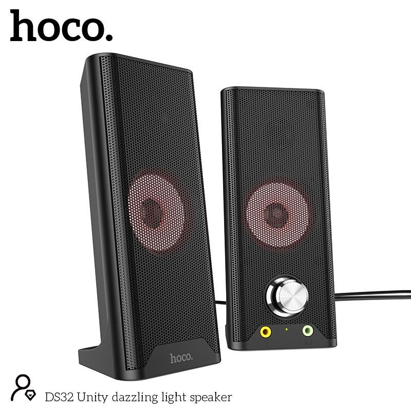 Loa máy tính Hoco DS32 Plus hỗ trợ bluetooth 5.0 kết nối không dây với điện thoại Iphone Samsung bảo hành 12 tháng
