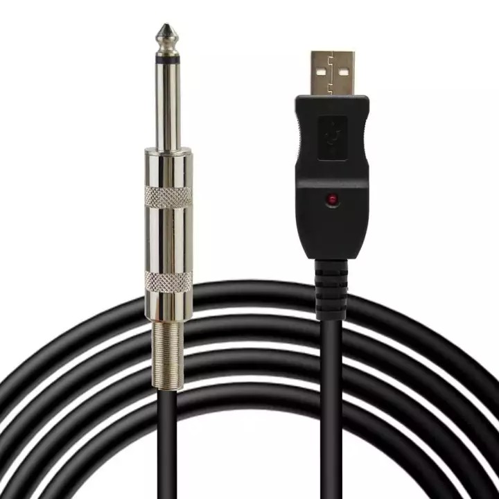 Dây cáp 3m chuyển đổi giao diện jack 6.5mm cổng nối USB cho đàn guitar