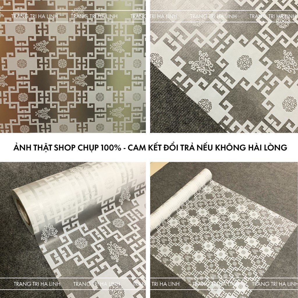 Decal dán kính hoa văn mờ cửa sổ nhiều mẫu cho phòng ngủ phòng khách