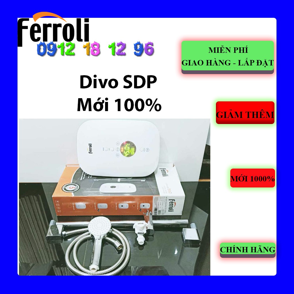 Máy nước nóng trực tiếp Ferroli DIVO SDP 4.5 kW có bơm