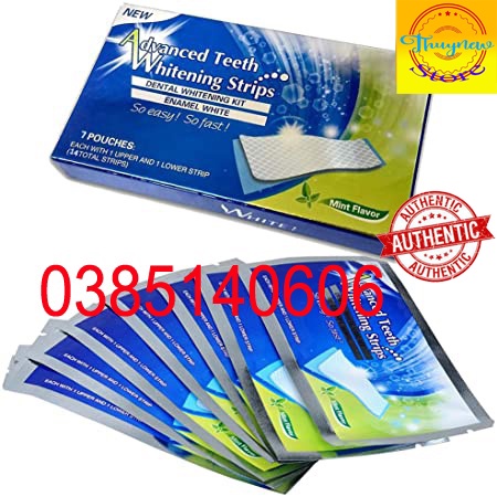 Full hộp 7 cặp - 14 miếng dán trắng răng Advanced teeth whitening strips Chuẩn Mỹ