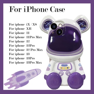 Ốp lưng iphone Ốp Điện Thoại Silicon Chống Sốc Hình Gấu Phi Hành Gia 3D Dễ Thương Cho iPhone 13 Pro Max 12 11 Pro Max X XR XS 12 Pro