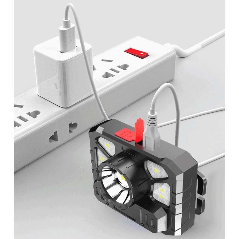 Đèn Pha LED+ COB Siêu Sáng Chất Lượng Cao Có Thể Sạc Lại Cho Chạy Bộ/Câu Cá/Chạy Bộ/Cắm Trại/Leo Núi/Chạy Bộ
