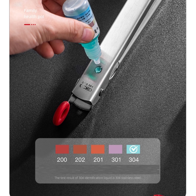 Kẹp thực phẩm CCKO thương hiệu Đức chất liệu inox, đầu silicone cao cấp chịu nhiệt
