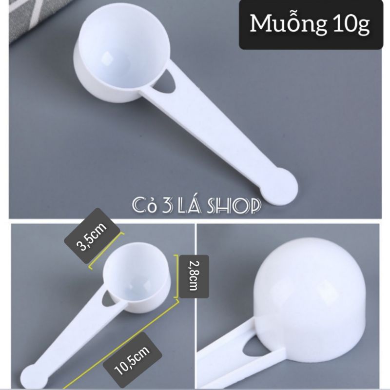 (1 cái) Muỗng 10g đong gia vị, múc bột sữa, định lượng nguyên liệu nhà bếp, nhựa pp