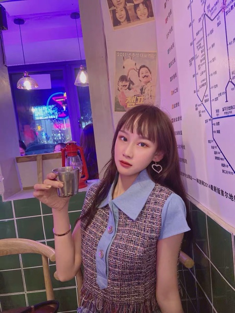 Áo sơ mi cộc tay Croptop Jennie Blackpink tua rua phối màu Ulzzang siêu đẹp siêu độc ❤️