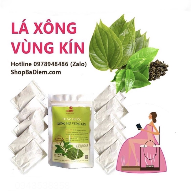 Xông Hơi Vùng Kín Thảo Dược Giảm Vie.m, Se Khít Âm Đạo Khử Mùi | Lá Xông Vùng Kín Sau Sinh, Xông Sản Phụ - Shop Bà Điểm