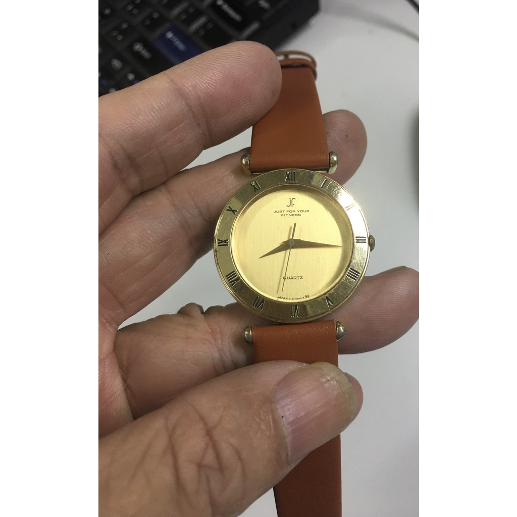 Đồng hồ nữ hiệu JF mặt vàng size 30mm bản đẹp