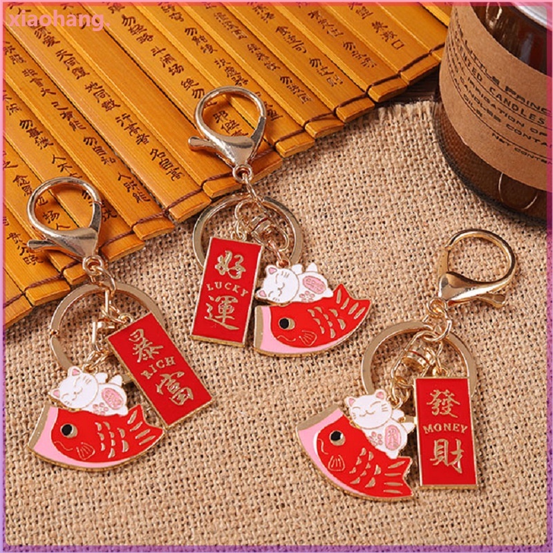 Móc Khóa Hình Mèo May Mắn Dễ Thương
