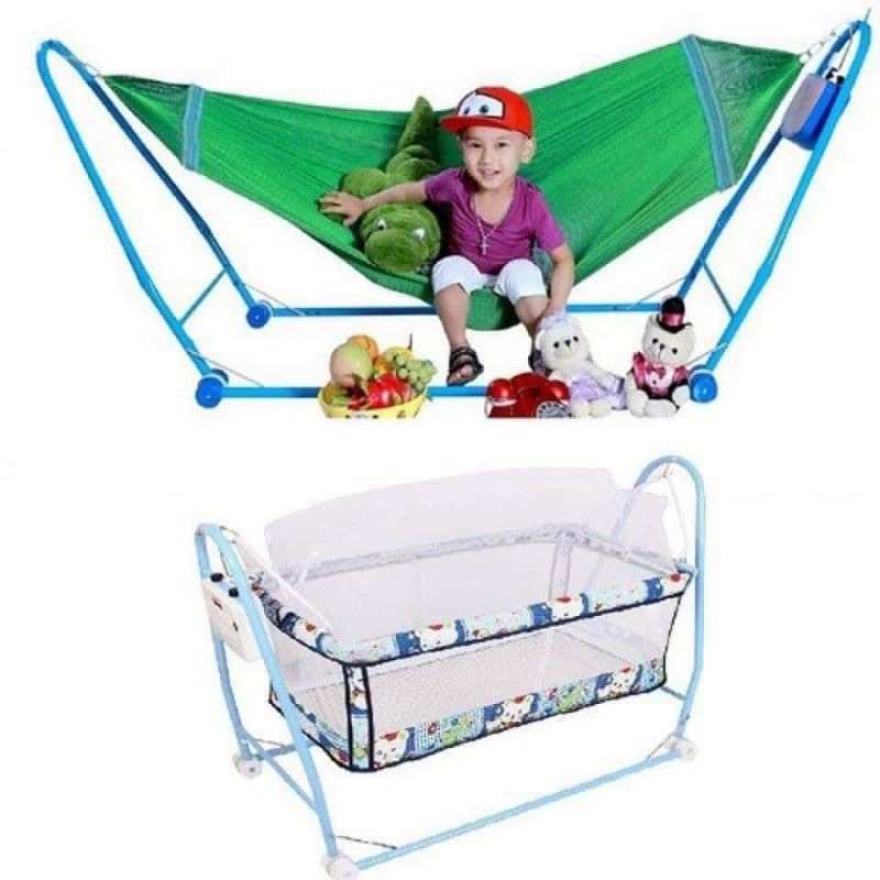 Võng nôi tự động 2 in 1 Đại Vĩ vừa là võng xếp lại  là nôi điện. Tính năng vượt trội tự động đung đưa .nôi sang võng