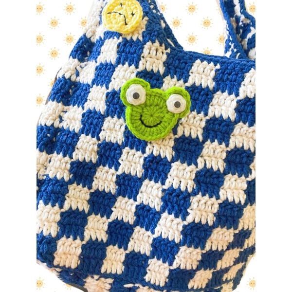 Pin cài áo len móc hoạ tiết dễ thương/ handmade crochet pin