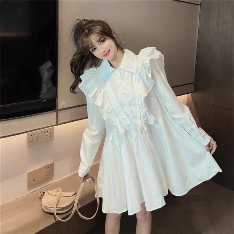ĐẦM BABYDOLL TIỂU THƯ SIÊU PHẨM PHỐI BÈO TAY BỒNG 2hand