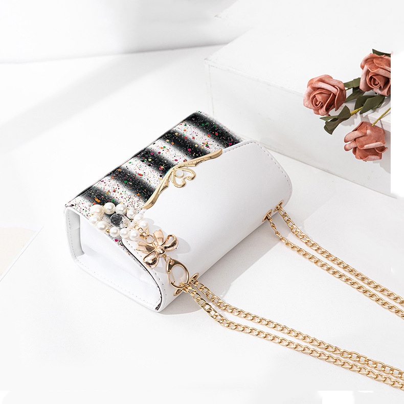 Túi Đeo Chéo Nữ Da Mềm Dễ Thương Khóa Cú Đôi T34 T32 Màu Đen