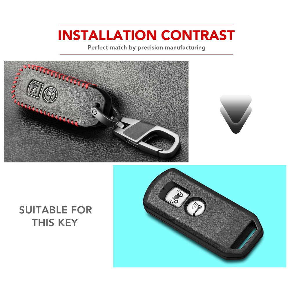 Bao da chìa khóa cao cấp cho xe HONDA PCX SH SH Mode AIR BLADE -smartkey 2 nút bấm -Mẫu 01